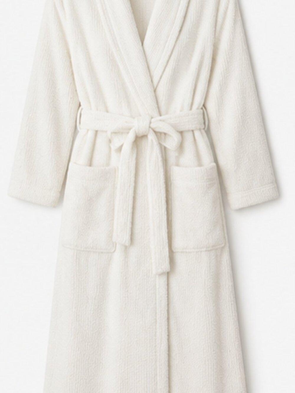 Karma Living White Textured Bathrobe β Size L/XL β Soft Spa Robe β New